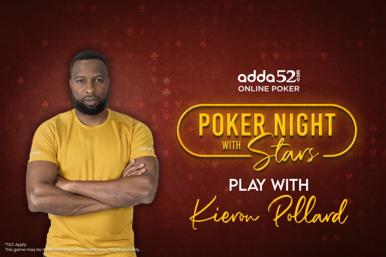 Adda52 onboards Kieron Pollard to compete with poker enthusiasts in the ‘Poker Night with Stars’ series￼