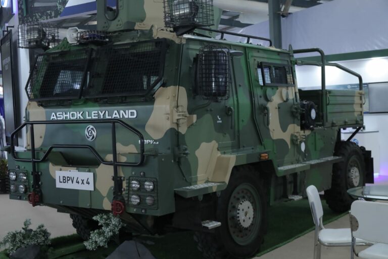 Ashok Leyland demonstrates ‘Atmanirbhar Bharat’ prowess Exhibits three advanced products at DefExpo 2022