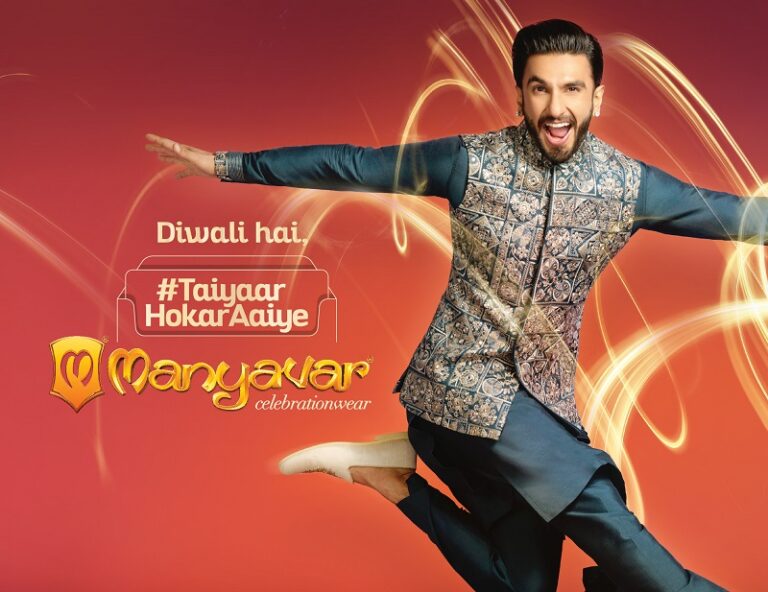 Bollywood Superstar Ranveer Singh looks like ‘Patakha’ in Manyavar’s new digital film for Diwali
