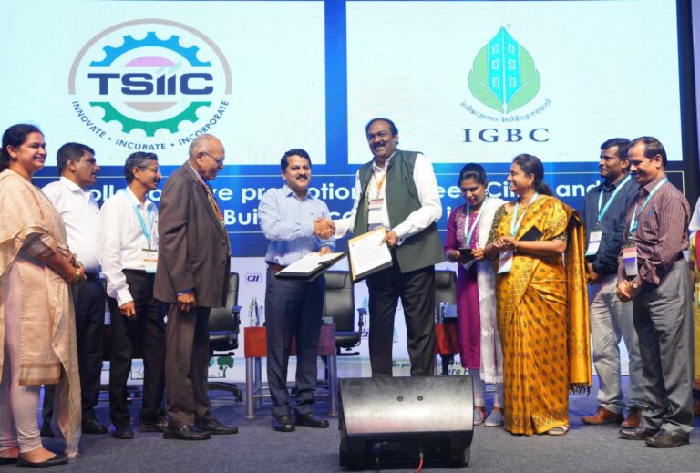 Memorandum of Understanding between Indian Green Building Council (IGBC) & Telangana State Industrial Infrastructure Cooperation (TSIIC)