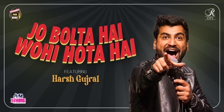 R CITY is all set to bring a laughter filled evening with ‘Just Joking with Harsh Gujral’ on November 5