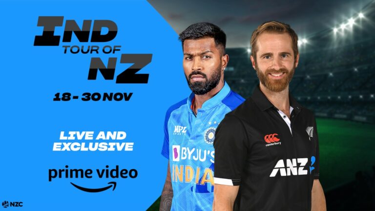 Prime Video Announces Immersive and Localised LIVE Cricket Experience for Marquee India Men’s Tour of New Zealand from November 18
