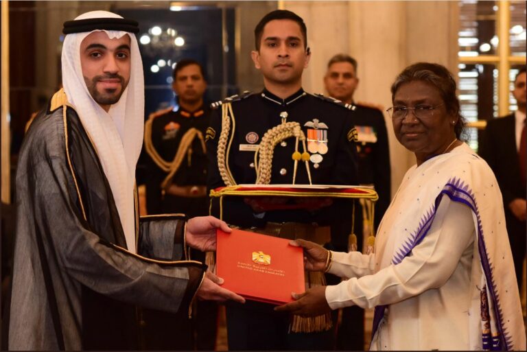 UAE Ambassador presents credentials to President of India