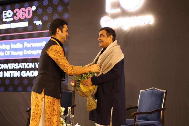 Young Entrepreneurs should adopt new techniques to bolster country’s growth, Nitin Gadkari shares way forward at “Driving India Forward: The Role of Young Entrepreneurs ” event organised by EO Gurgaon