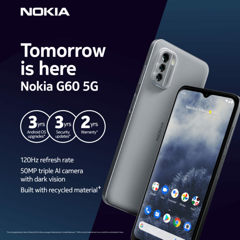 HMD Global Launches Nokia G60 5G in India with a focus on sustainability and durability
