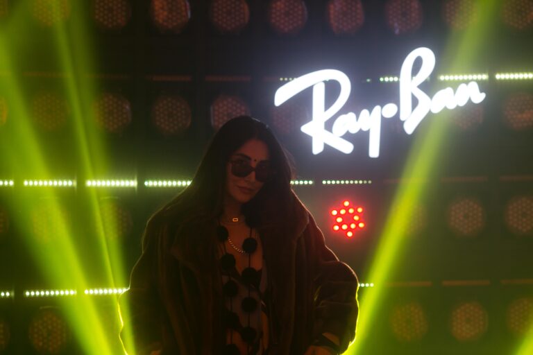 Monica Dogra wearing Ray-Ban at Magnetic Fields Festival 2022