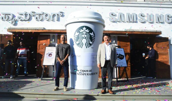 Mr. JongBum Park, President and CEO, Samsung Southwest Asia and Mr. Sushant Dash, CEO of Tata Starbucks