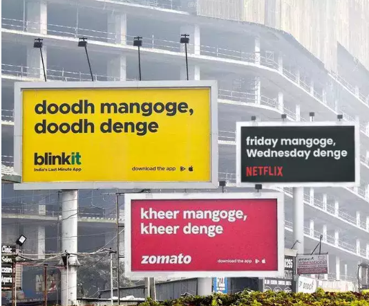 How Brands Used Innovative Ads To Capitalize On The Zomato-Blinkit Trend