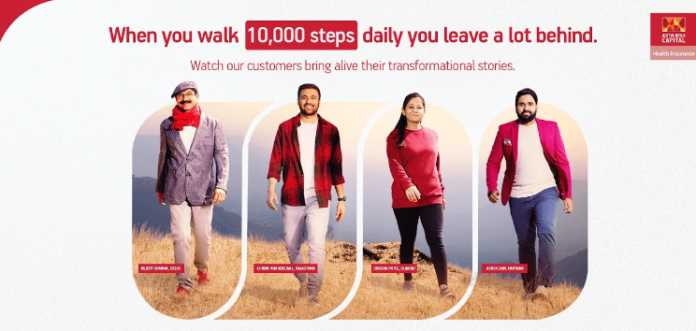 In a new campaign, Aditya Birla Health Insurance promotes taking 10,000 steps per day