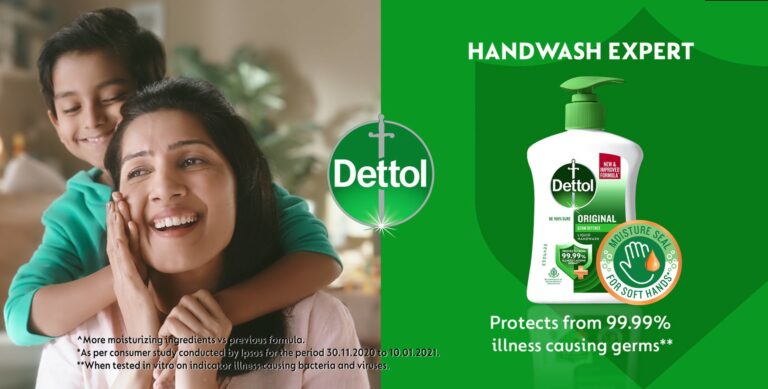 New Dettol Liquid Handwash provides 99.99% protection