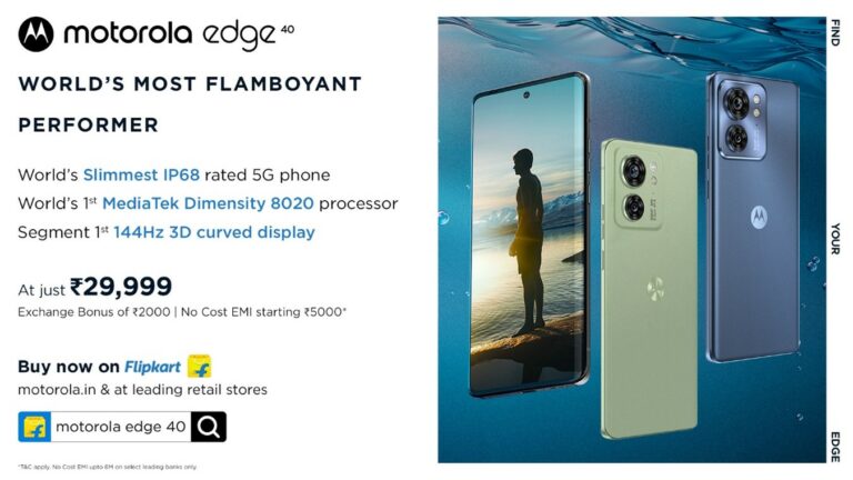 Motorola edge 40, the World’s slimmest 5G phone