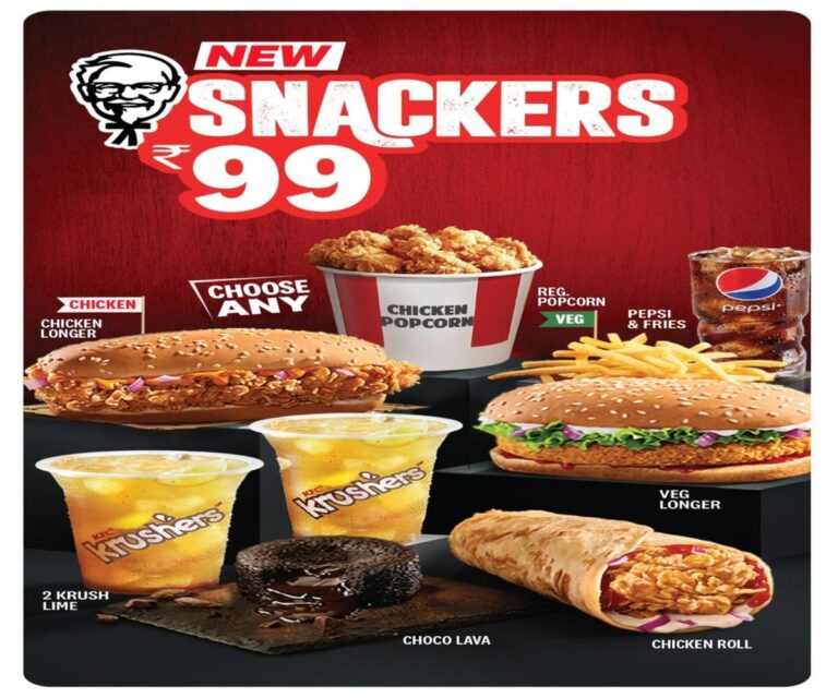 KFC Snacker range at INR 99