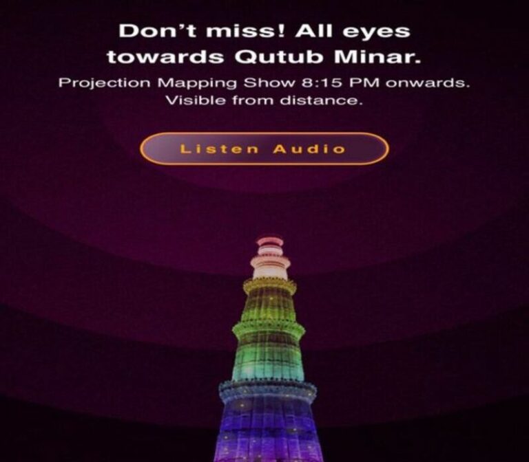 Projection Mapping Show at Qutub Minar