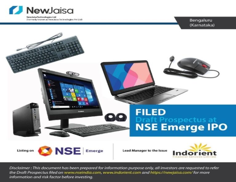 New Jaisa Technologies Ltd Files Draft Prospectus with NSE Emerge for IPO