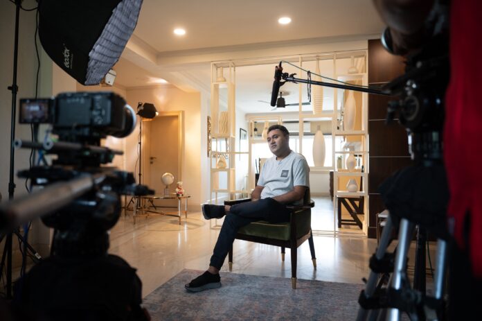 During Debditya's Interview at his home