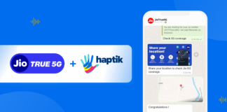 Haptik’s First-of-its-kind WhatsApp Chatbot Brings Jio True 5G to India