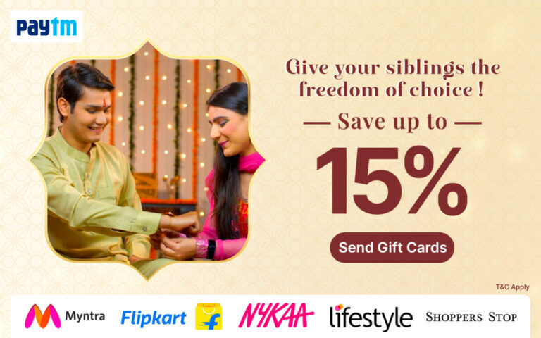 This Raksha Bandhan, Paytm brings exclusive deals from Cadbury and gift cards from top brands like Flipkart, Myntra, Nykaa, Lifestyle and more