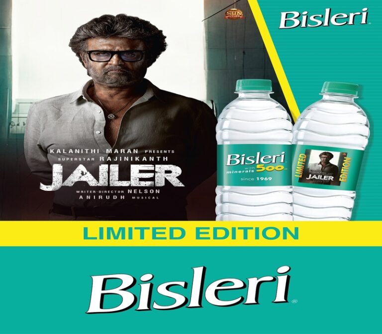 Bisleri Goes Big In Tamil Nadu With Limited Edition Bottles Of Rajnikanth’s Jailer