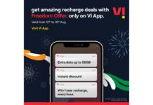 Vi Exclusive Independence Day Offers only on the Vi App