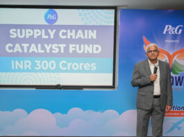LV Vaidyanathan, CEO, P&G India announces the ₹300 Crore ‘P&G Supply Cha...