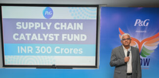 LV Vaidyanathan, CEO, P&G India announces the ₹300 Crore ‘P&G Supply Cha...