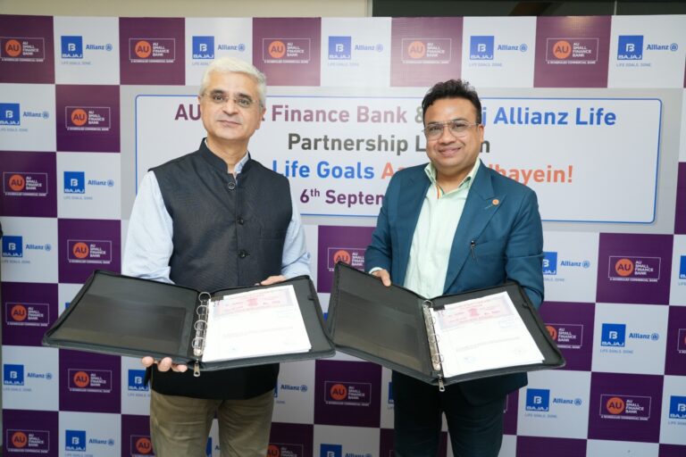 Mr. Uttam Tibrewal, Executive Director of AU Small Finance Bank and Mr. Tarun Chugh, MD & CEO, Bajaj Allianz Life Insurance