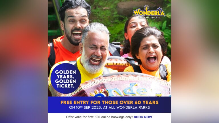 Wonderla offers a free ticket to Senior Citizens on Grandparents Day
