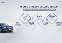 Maruti Suzuki Dzire achieves 25 lakh sales milestone