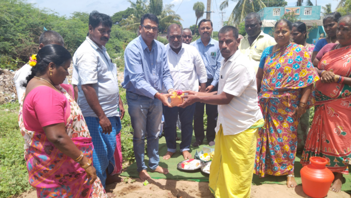 Bhoomi pooja- Foundation stone laying ceremony for community hall-CEO SIR-2 with community