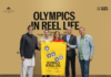 Olympics in reel life (L-R) Amitabh Bachchan, Abhinav Bindra, Aparna Popat and M.M. Somaya at the poster launch