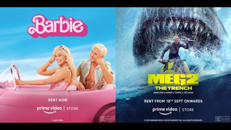 Prime Video Announces the Premiere of Worldwide Blockbusters Barbie and Meg 2: The Trench; Rent Within Weeks of Global Release