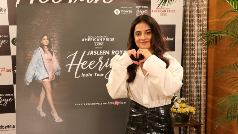 Singer Jasleen Royal at the announcement of the Heeriye India Tour