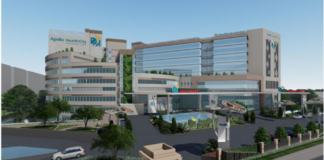 Architect’s rendition of completed hospital