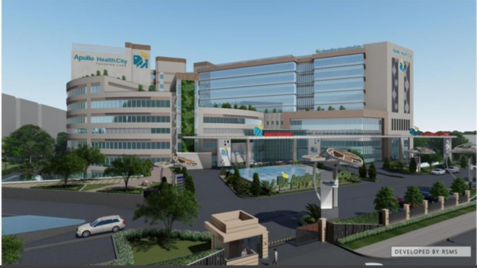 Architect’s rendition of completed hospital