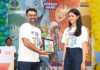 Navya Naveli Nanda with Deepesh from Tinkle for digital launch