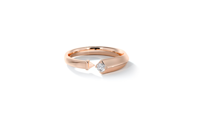 De Beers Forevermark Avaanti Collection Arc Pavé Earrings_Rose Gold (2)