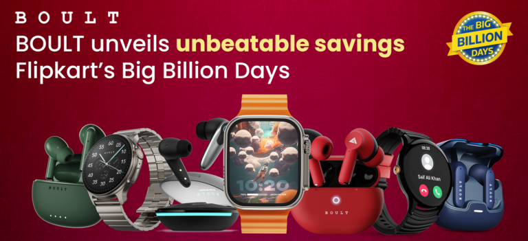 BOULT unveils unbeatable savings with Flipkart’s Big Billion Day - Neckbands from INR 599/-, TWS from INR 799/-, and smartwatches from INR 999/- 