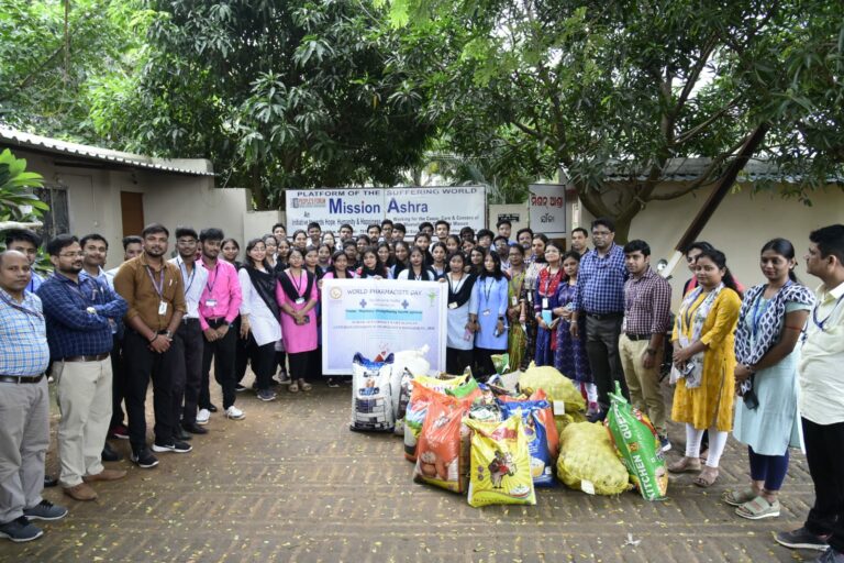 CUTM Bhubaneswar’s SoPLS marks day for Pharmacists with visit to shelter home for women