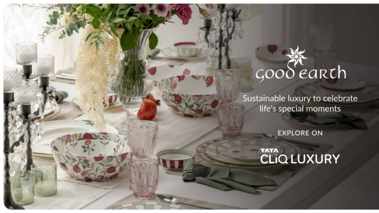 India's leading design house, Good Earth expands its online portfolio; partners exclusively with Tata CLiQ Luxury ~ Browse and shop from a wide assortment of luxury home products from the Good Earth online store on Tata CLiQ Luxury~