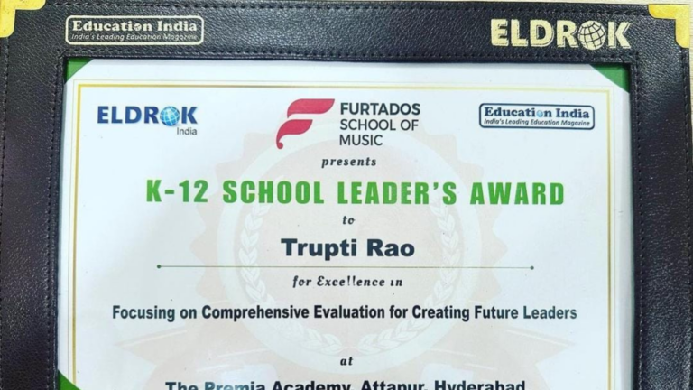 The Premia Academy’s Principal Trupti Rao Bags Prestigious K-12 School Leader’s Award