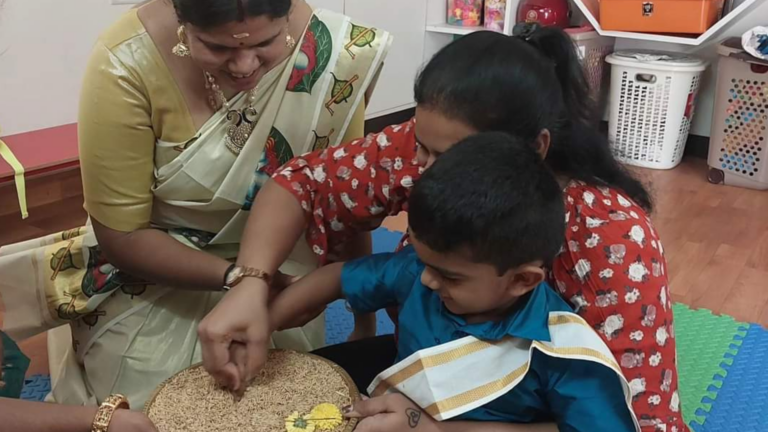 Kangaroo Kids celebrates Aksharabhyasam ceremony on Vijayadashmi; Fostering wisdom and learning