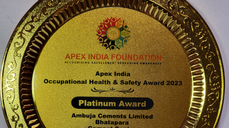Ambuja Cement’s Bhatapara Plant Bags APEX India OH&S ‘Platinum Award’ for Superior Safety Practices