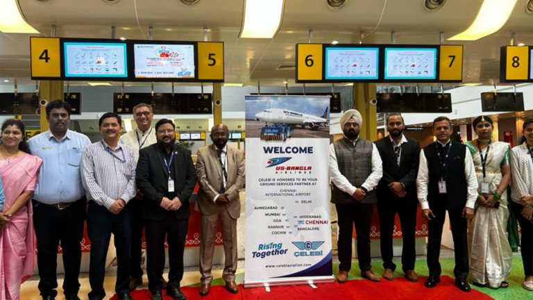 Çelebi India Welcomes US Bangla passengers in Chennai