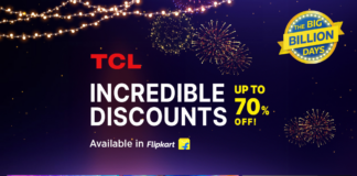 TCL announces attractive offers on its next-gen TV range on Flipkart during The Big Billion Days 