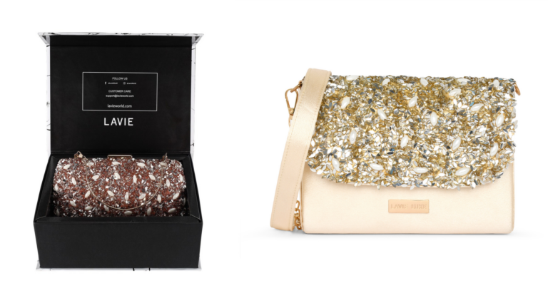 Lavie Luxe Unveils Dazzling Diwali Limited Edition: The Crystal Frame Clutch and Crystal Flapover Sling Clutch Introducing Heavy Embroidered & Crystal-Inspired Designs for the First Time!