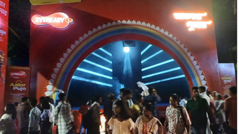 Eveready and Ogilvy lights up Kolkata with Maa Durga display made Entirely of Light and Sound