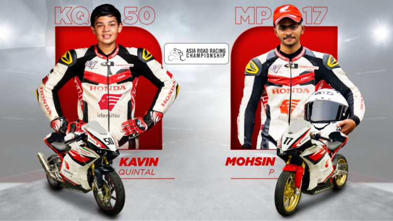 Idemitsu Honda India Talent Cup Riders - Kavin Quintal (L) and Mohsin P ...