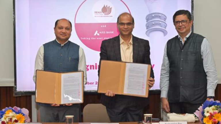 Axis Bank and Institute of Rural Management Anand (IRMA) signed MoU to foster Financial Inclusion and Literacy in India