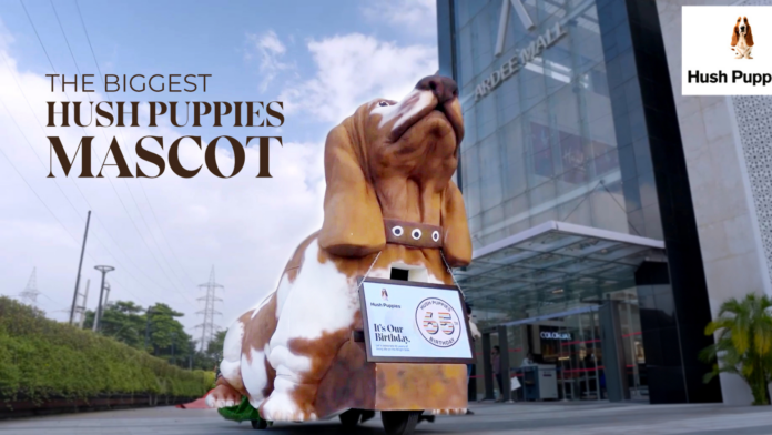 Hush Puppies brings its iconic mascot alive with a larger-than-life installation on its 65th Birthday