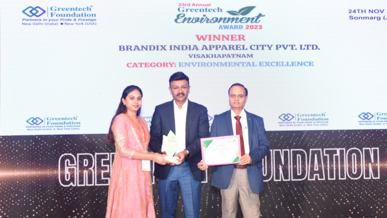  Brandix India Apparel City receives Greentech Environment Award for Environmental Excellence